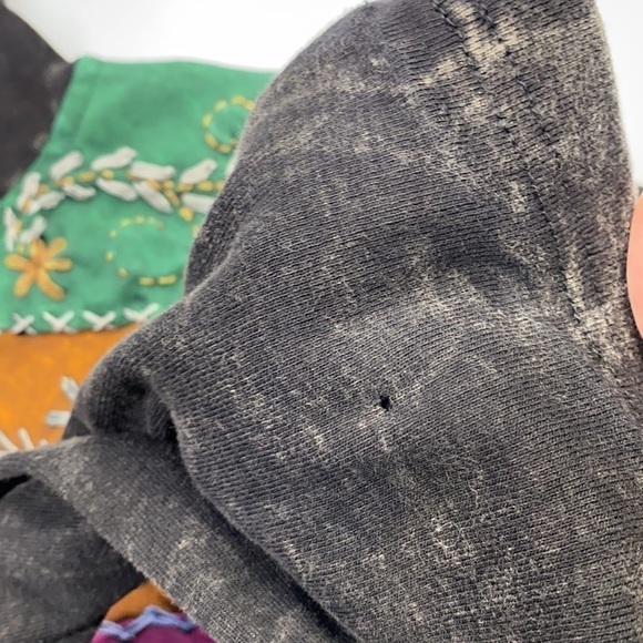 Rising Tide Boho Hippy Patchwork Hooded Full Zip Sweatshirt Size Medium - Picture 5 of 5